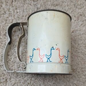 Vintage Androck Metal Sifter with Duck Print